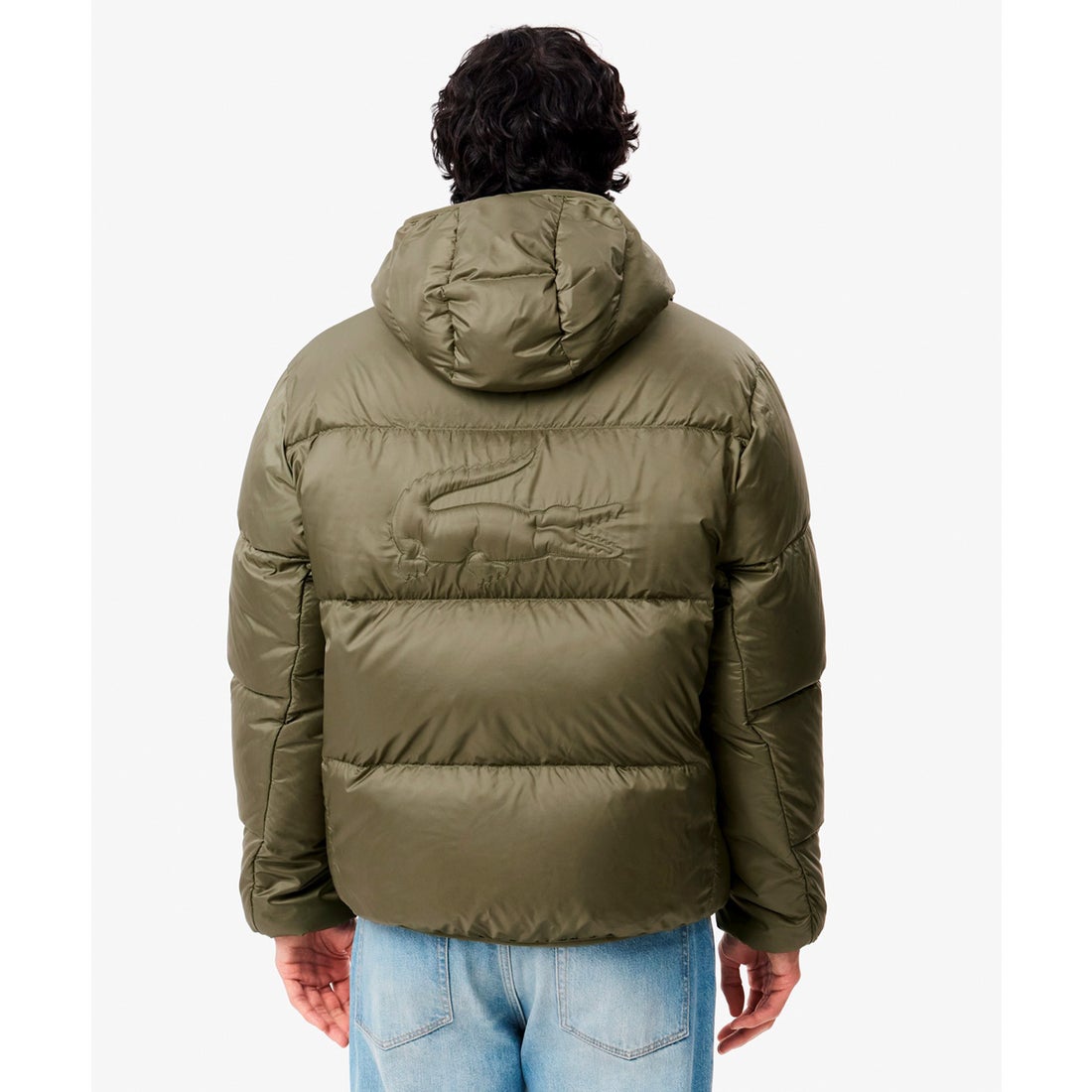 ラコステ LACOSTE バックステッチダウンジャケット（ブラック