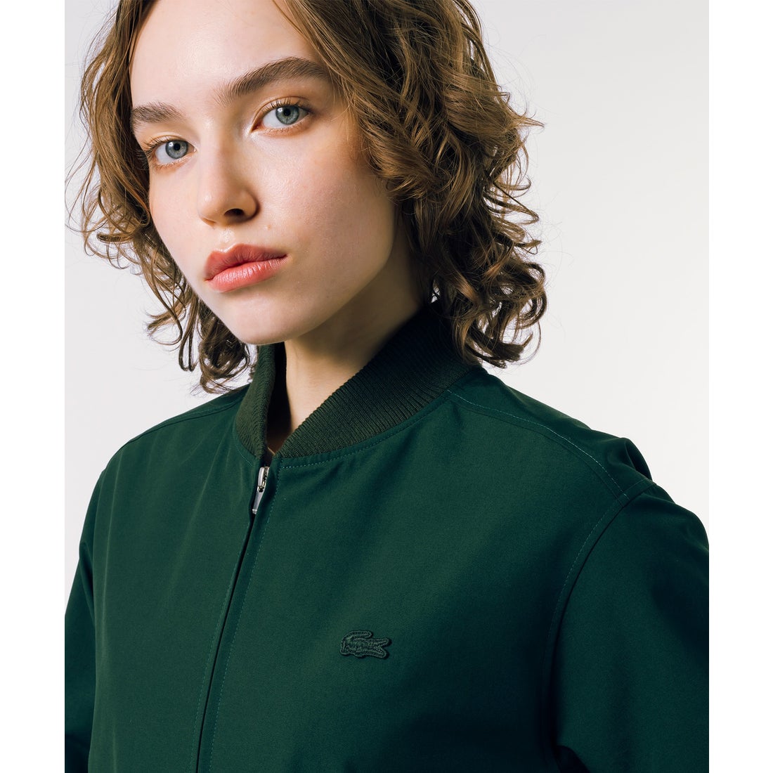 ラコステ LACOSTE ルーズフィットAラインボマーコート （ダーク