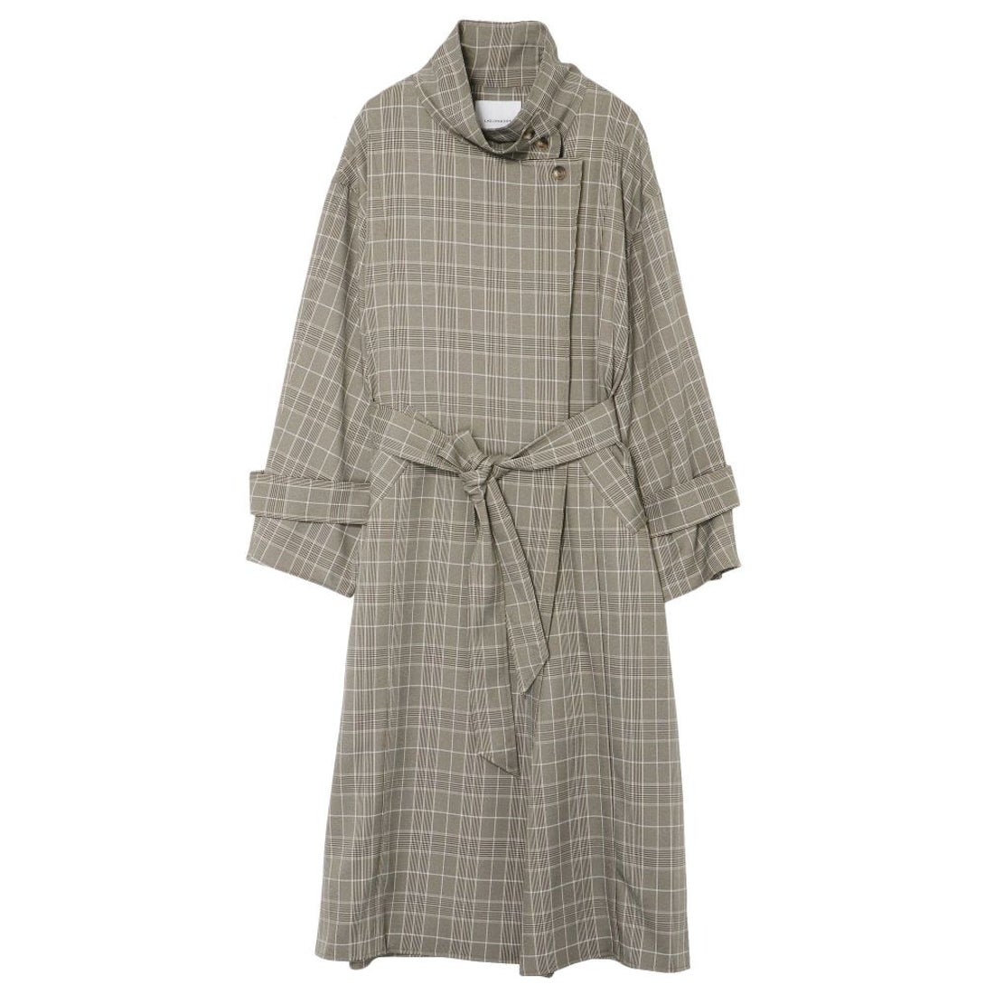 ラグナムーン LAGUNAMOON チェックオーバーコート （グレー