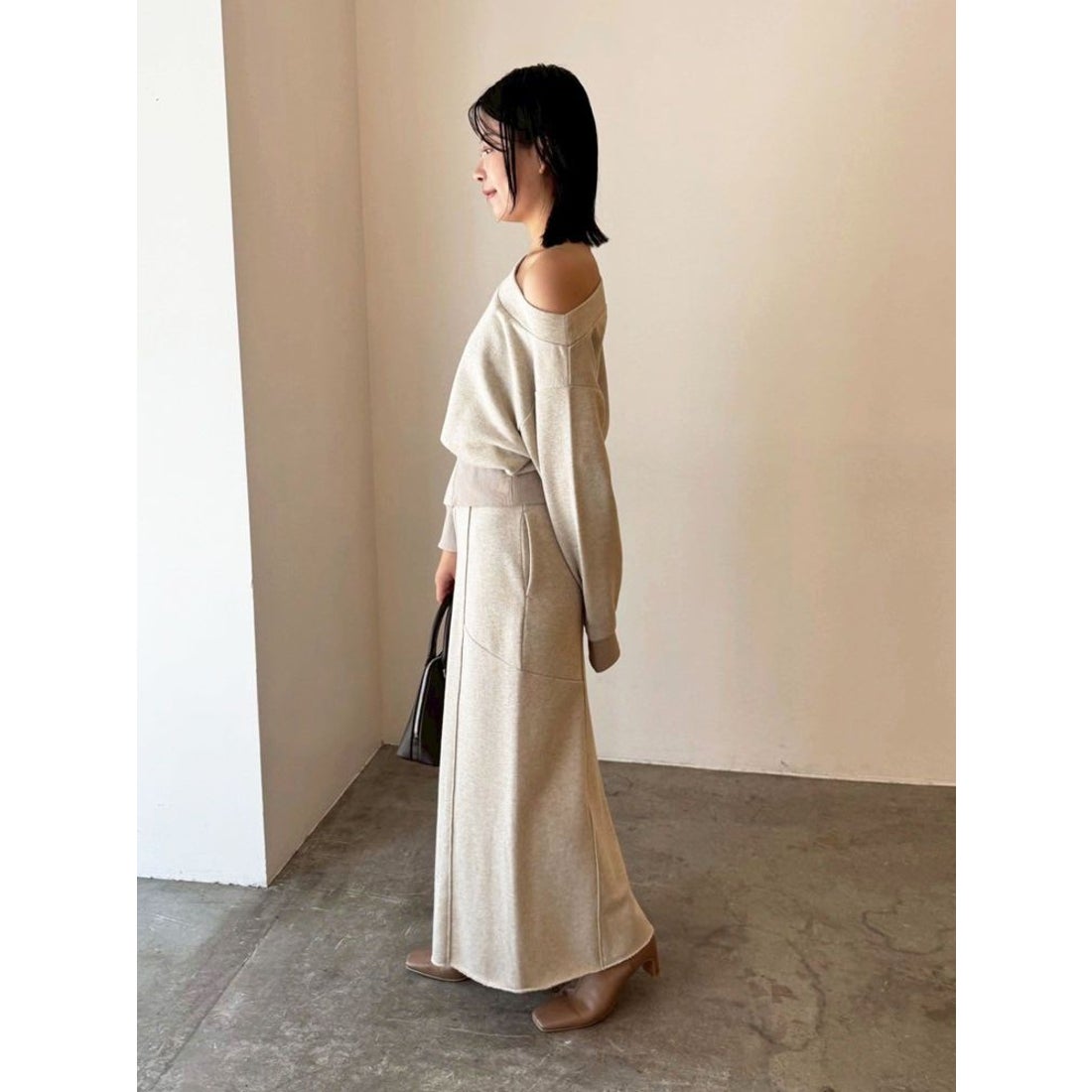 ラグナムーン LAGUNAMOON ウエストZIPラメスウェットプルオーバー