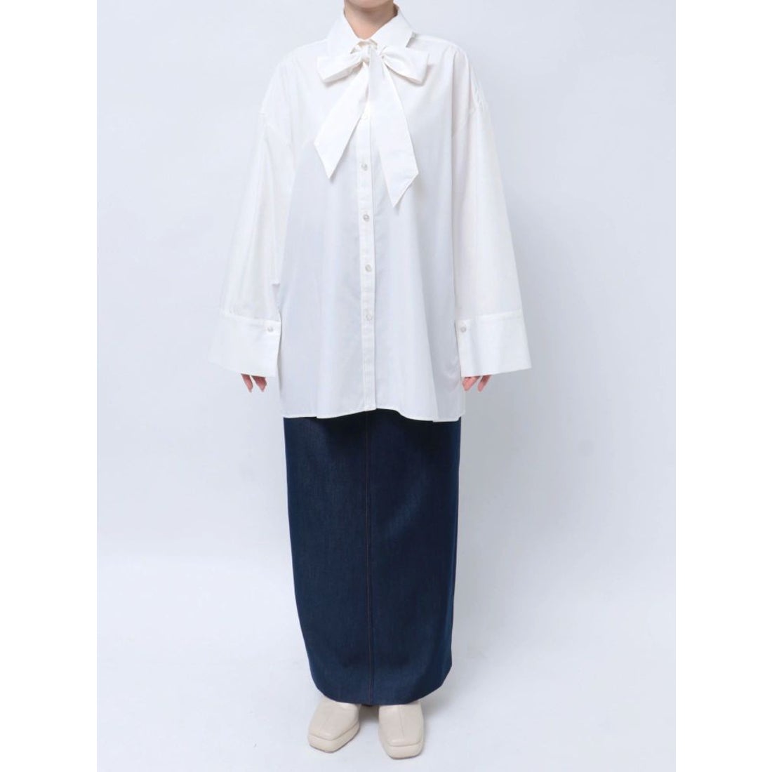 ラグナムーン LAGUNAMOON 【柳橋唯コラボ】ワイドスリーブタイネック