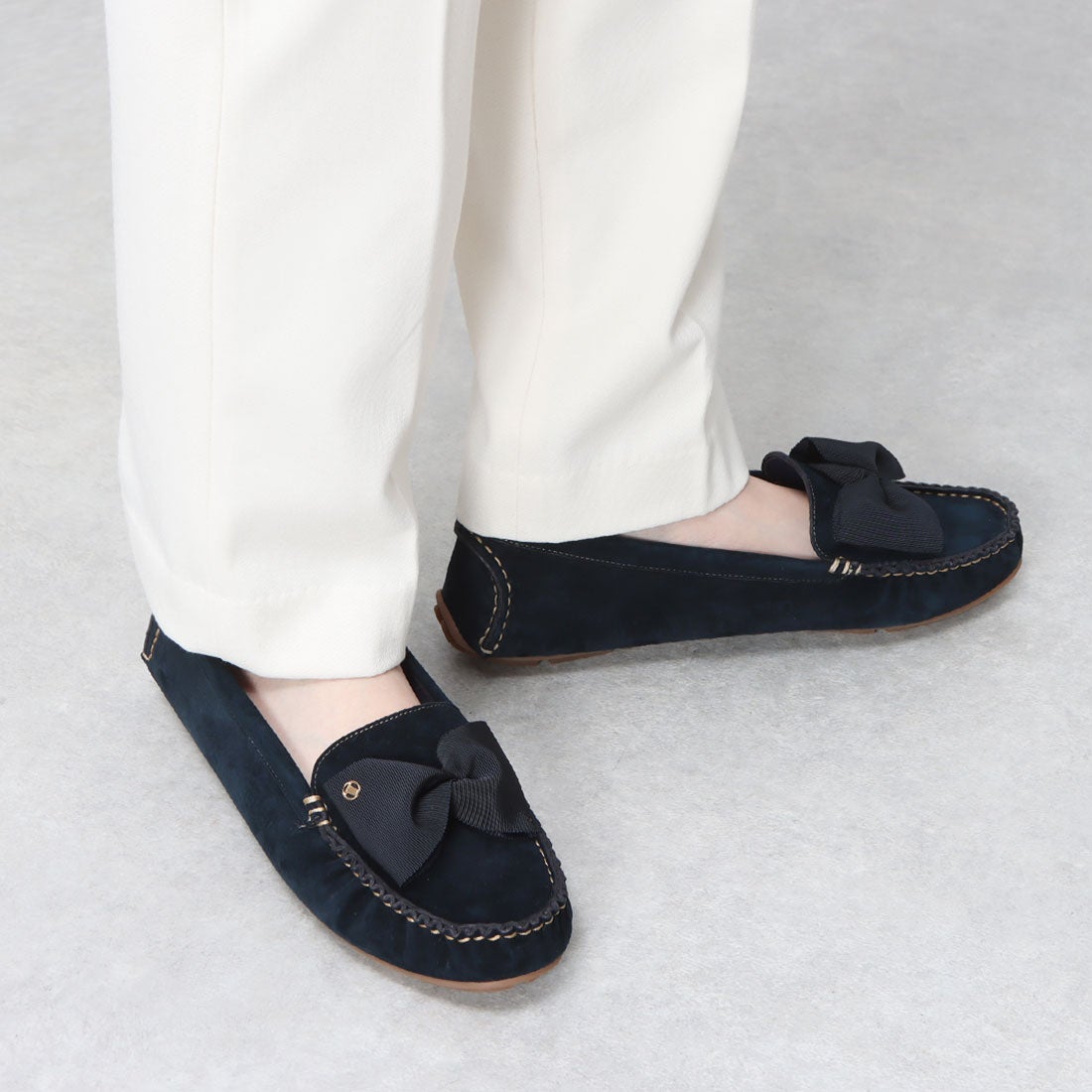 ランバン オン ブルー LANVIN en Bleu 【大きいサイズ】リボンモチーフ