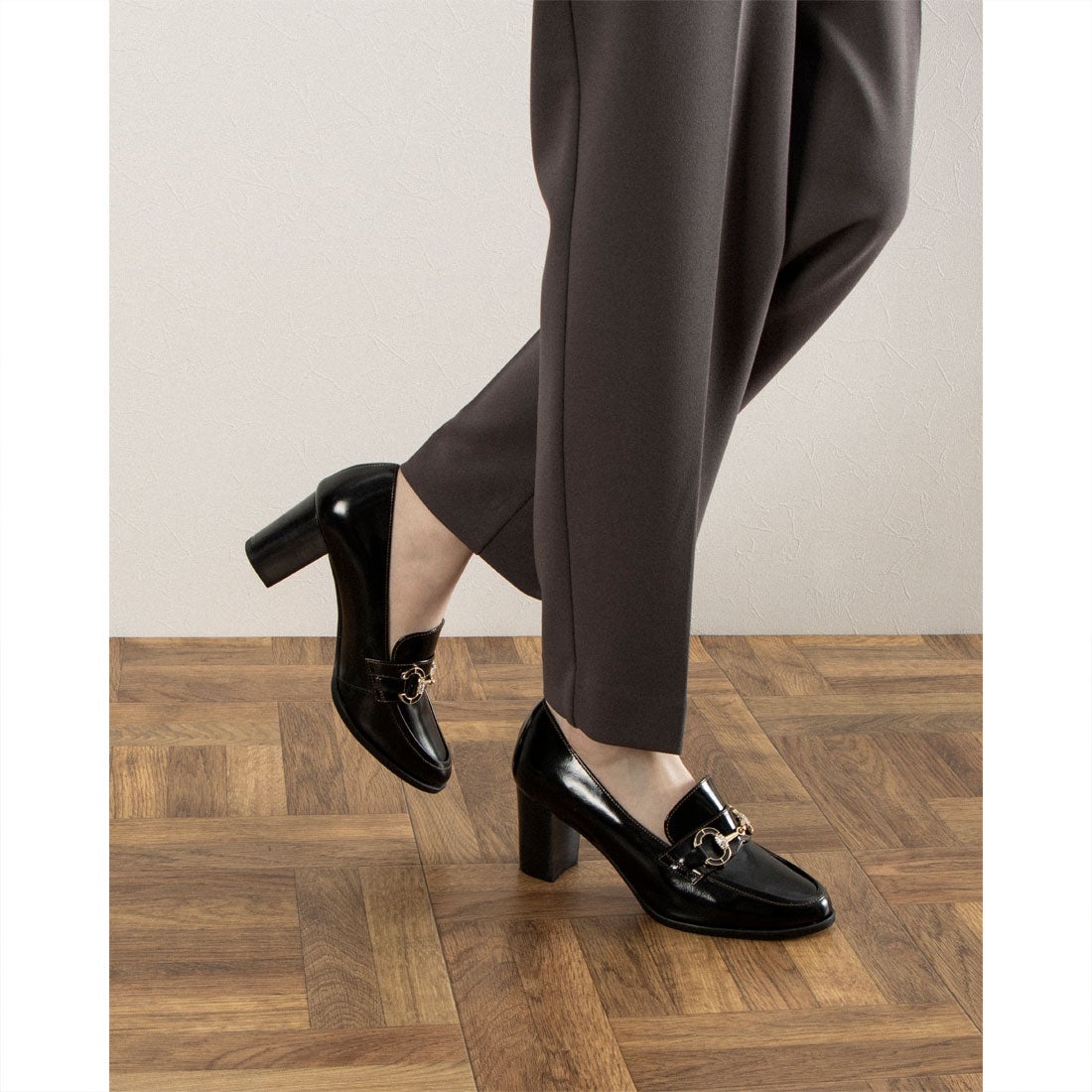 ランバン オン ブルー LANVIN en Bleu ヒールアップビットローファー