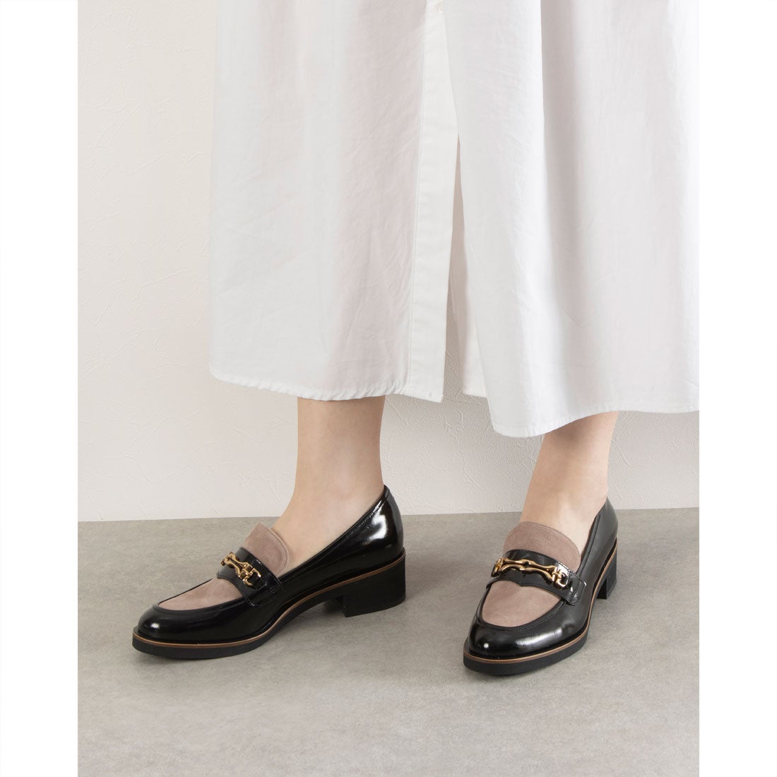 ランバン オン ブルー LANVIN en Bleu ビットローファー （ブラック