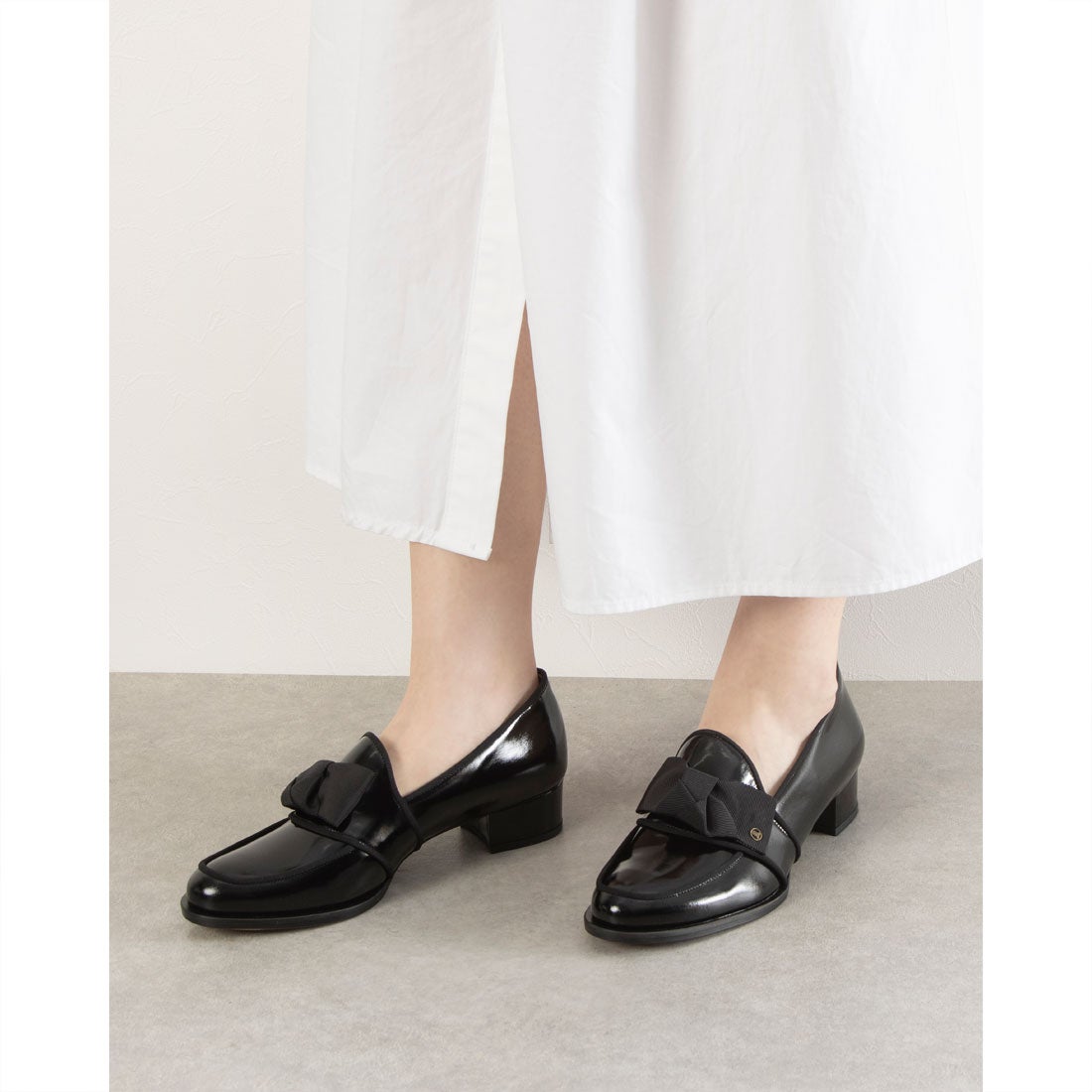 ランバン オン ブルー LANVIN en Bleu リボンモチーフヒールアップ