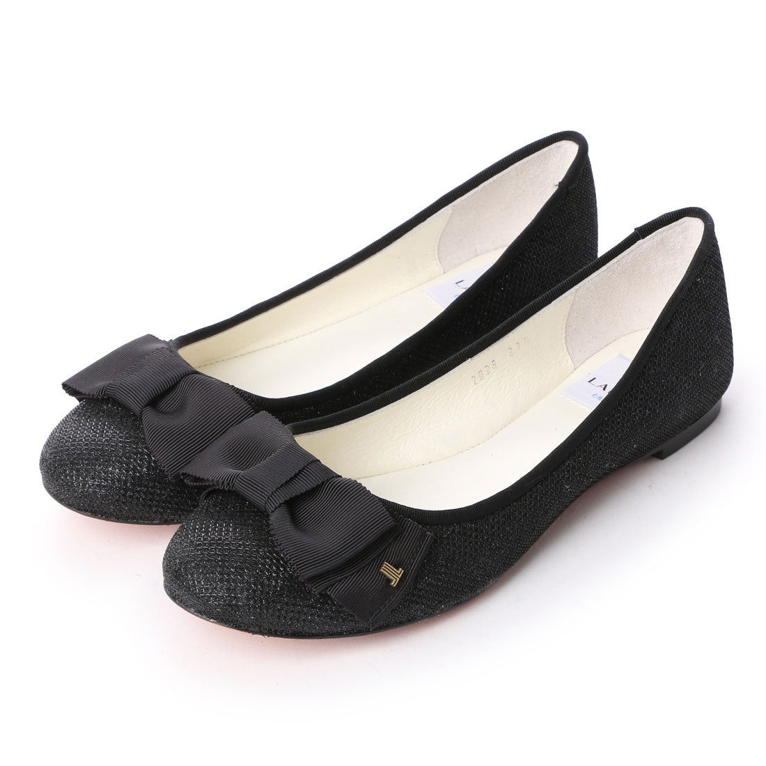 ランバン オン ブルー LANVIN en Bleu リボンモチーフカッターパンプス