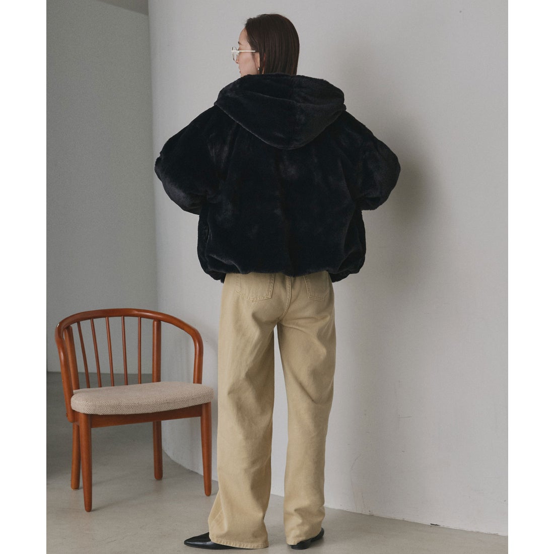 アドティエ ad thie 【2023AW新作】フード付きファーブルゾン