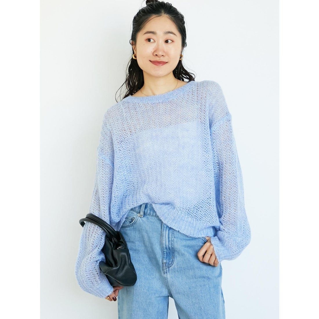 ルクールブラン le.coeur blanc シアーモヘアニットプルオーバー