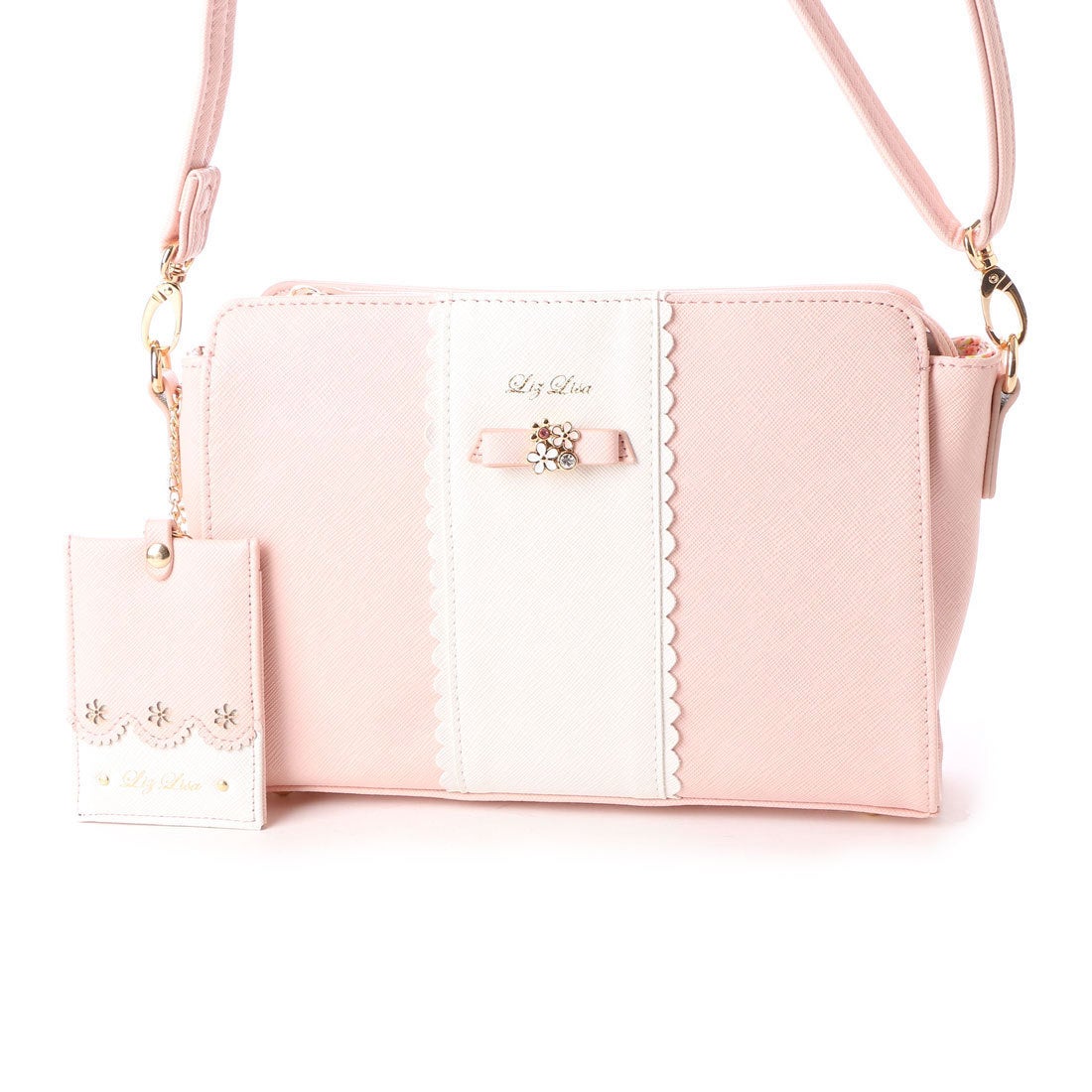 リズリサ LIZ LISA アネラ リボンブローチ付バイカラーショルダー