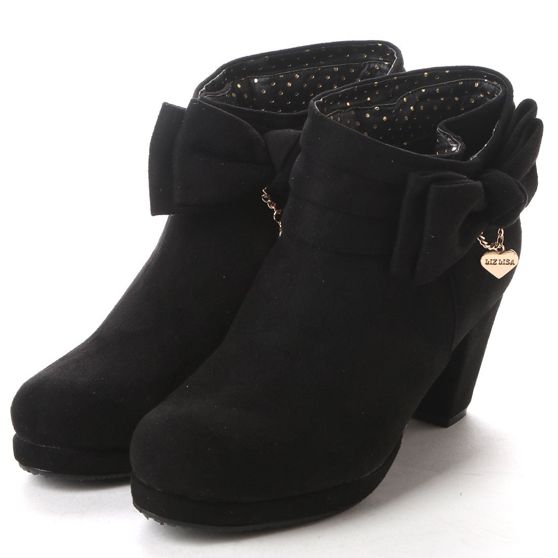 SHOE・PLAZA リズリサ LIZ LISA サイドリボン ショートブーツ L1750