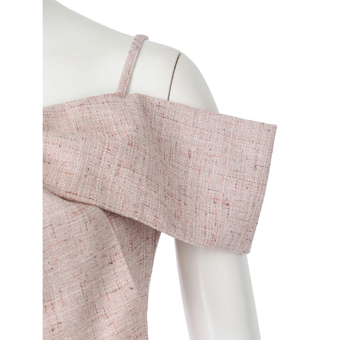 リップサービス LIP SERVICE ツイードリボンオフショルトップス