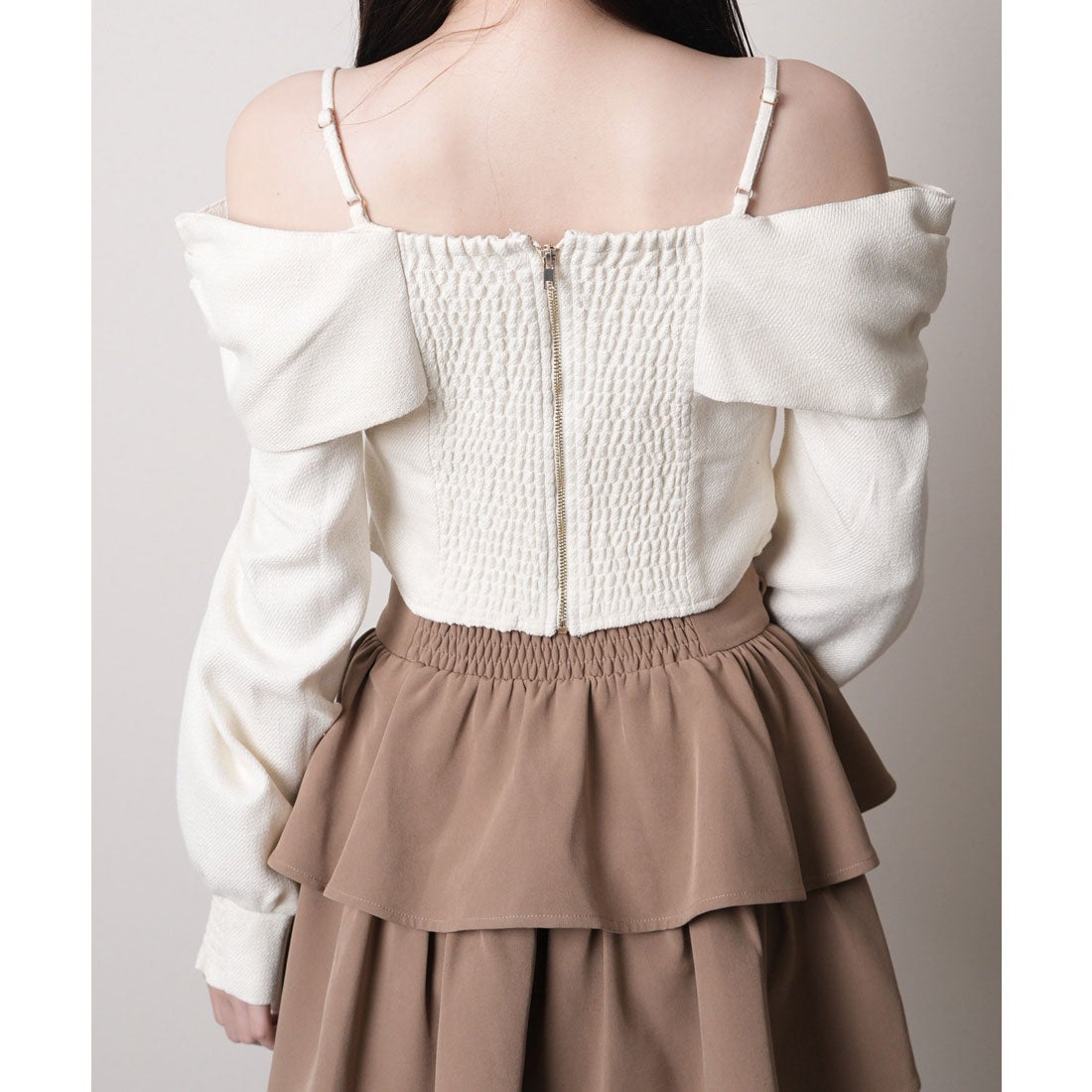 リップサービス LIP SERVICE リボンオフショルロングスリーブトップス