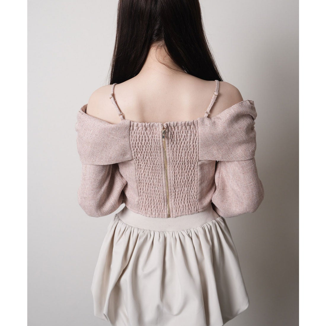 リップサービス LIP SERVICE リボンオフショルロングスリーブトップス