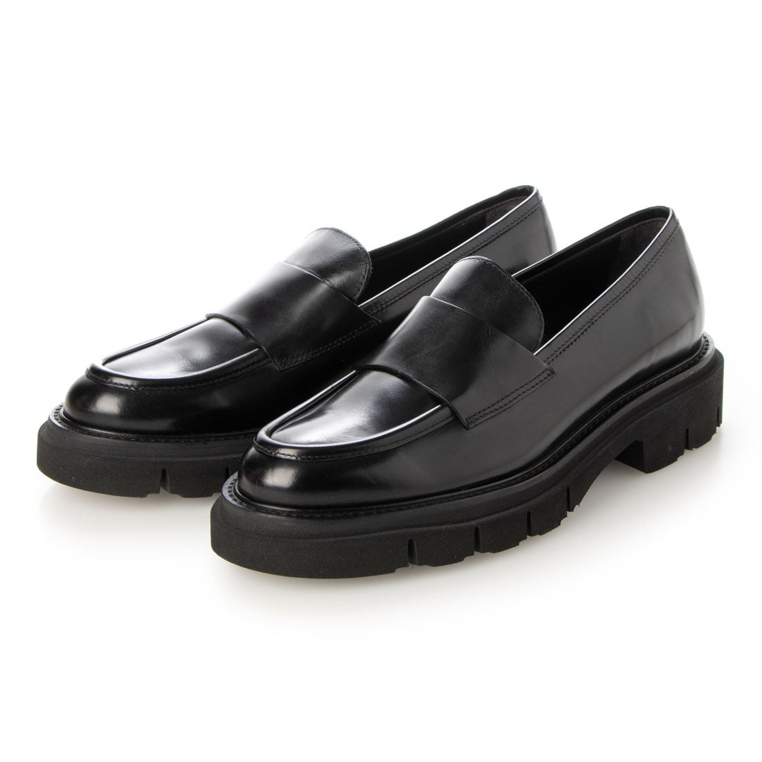 ルカ グロッシ Luca Grossi コインローファー （ブラック） -靴