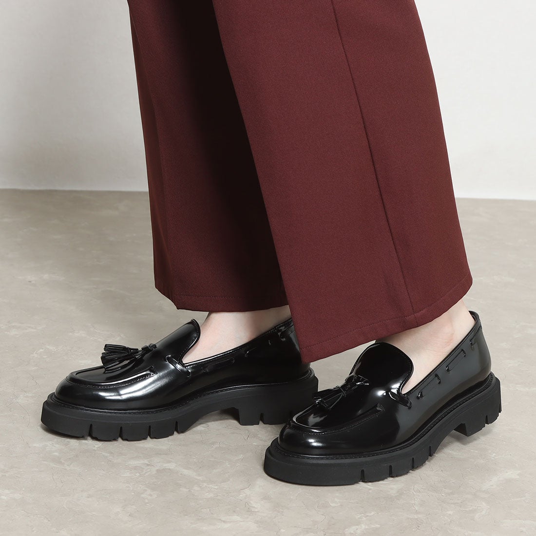 ルカ グロッシ Luca Grossi タッセルローファー （ブラック