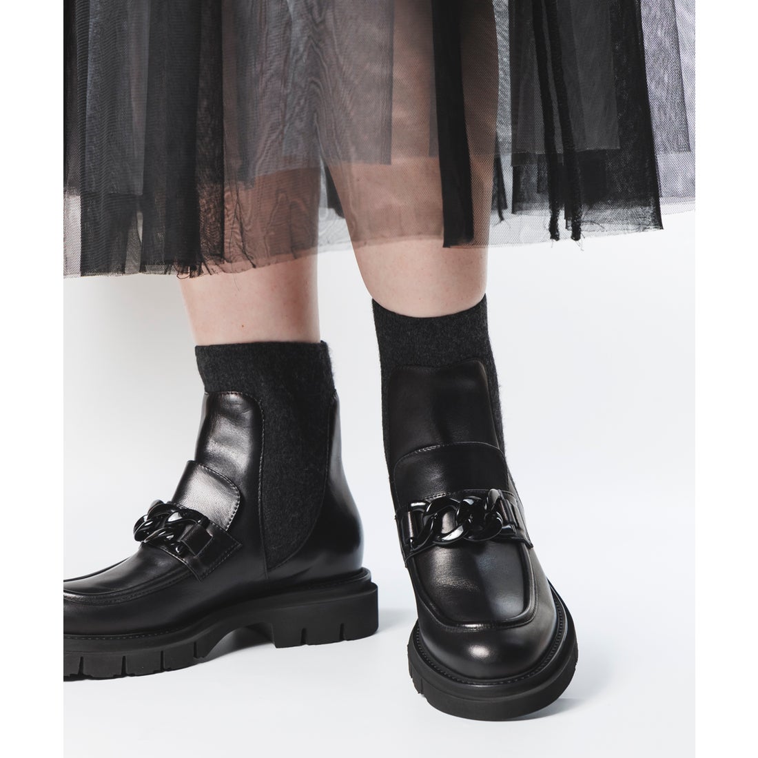 ルカ グロッシ Luca Grossi ショートブーツ （ブラック） -インポート