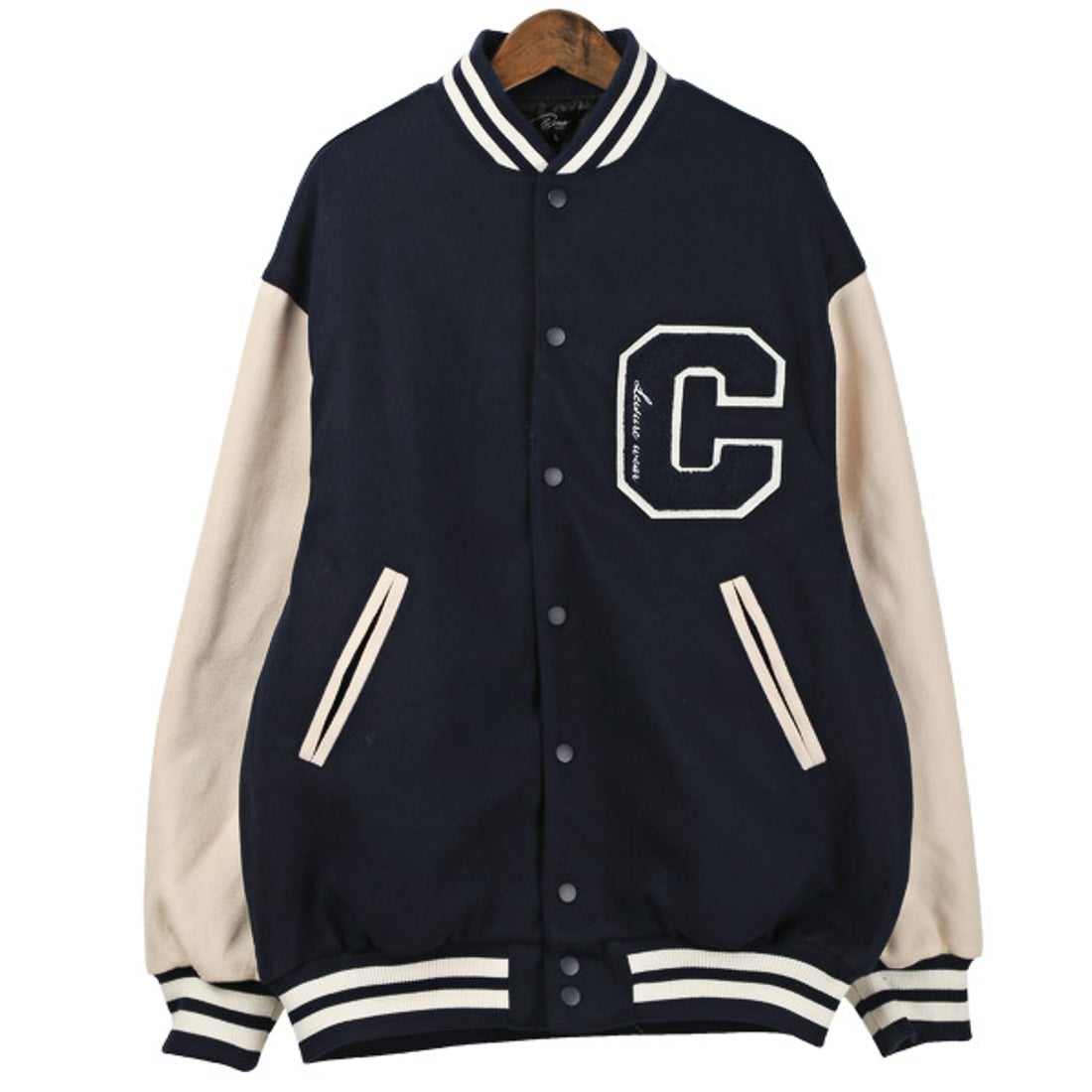 ラグスタイル LUXSTYLE ウールライクワッペンスタジャン/スタジャン