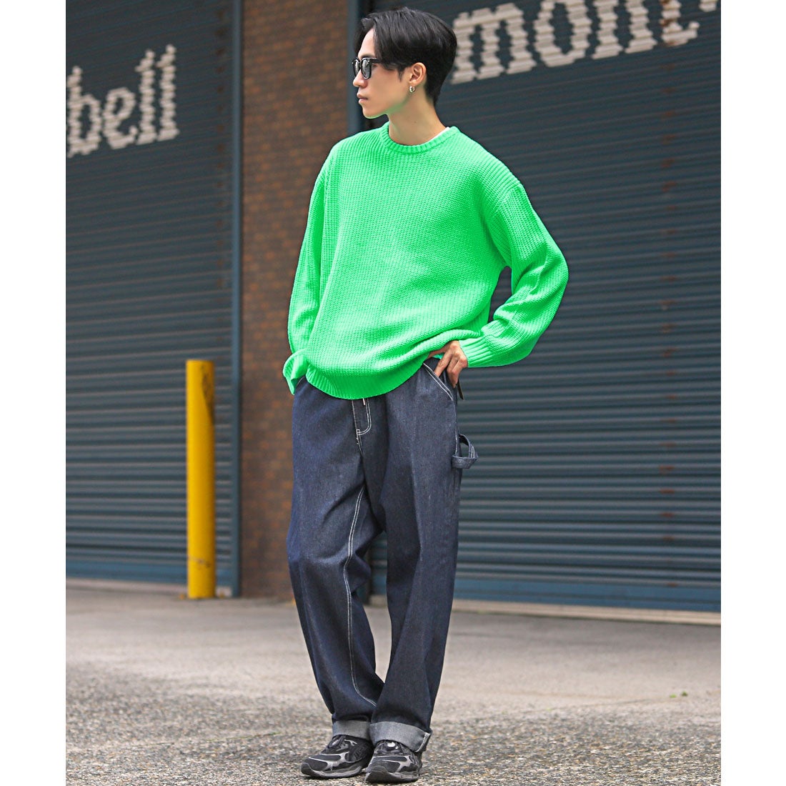 ラグスタイル LUXSTYLE 畦編みクルーネックニット/ニットソー クルー