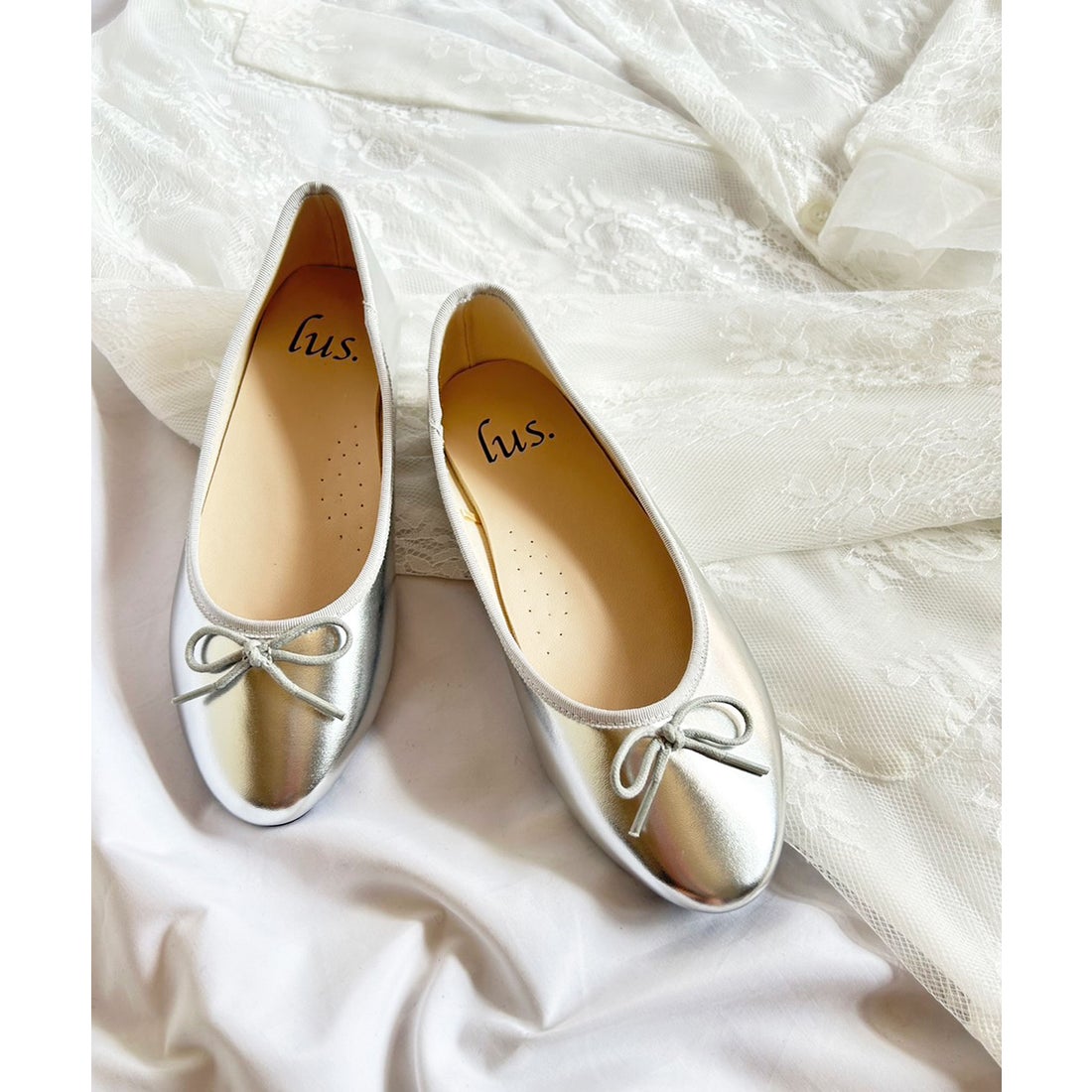 ラスドット lus. バレエシューズ （シルバー） -靴＆ファッション通販