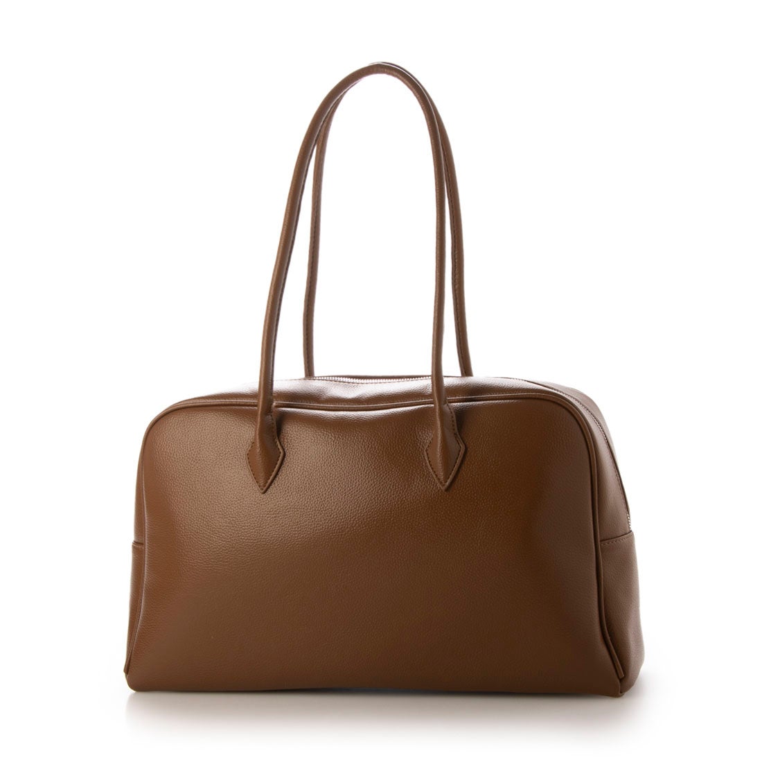 ラスドット lus. スクエアビッグボストンバッグ （キャメル） -靴