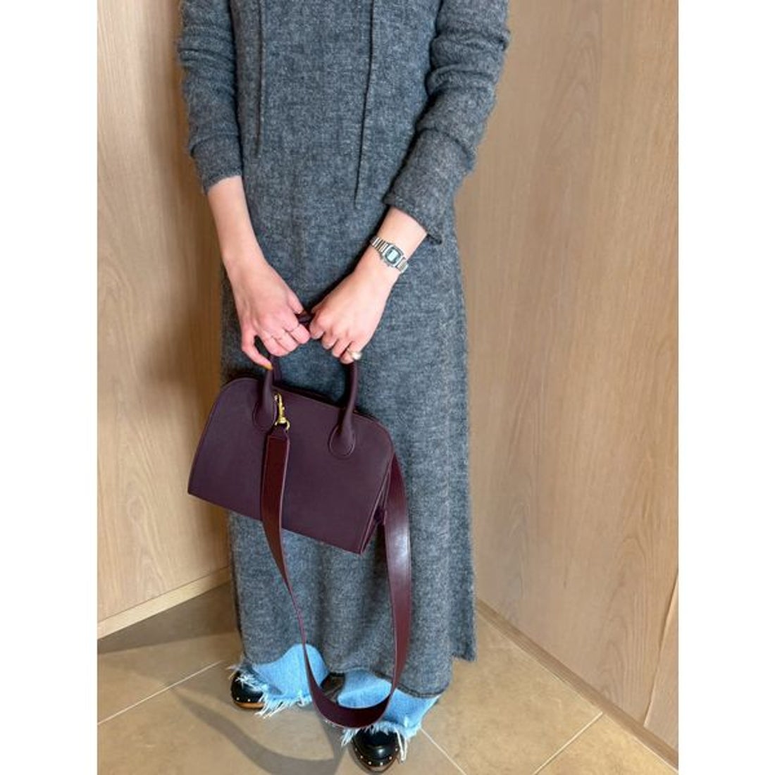 ミラ オーウェン Mila Owen 巾着付きボストンショルダーバッグ （MOC