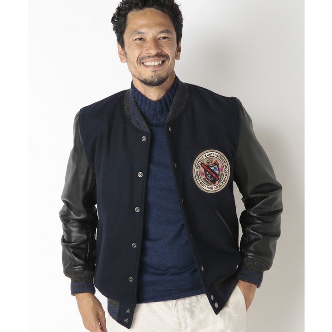 メンズビギ MEN'S BIGI メンズビギ復刻スタジャン （ネイビー