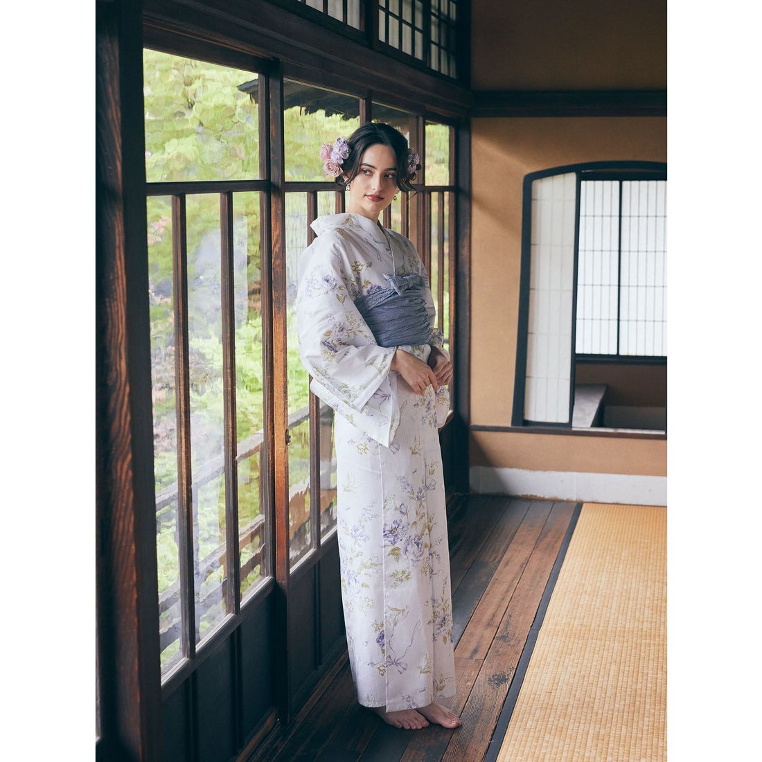 メゾン ド フルール Maison de FLEUR FLEURリボン浴衣 （ピンク） -靴