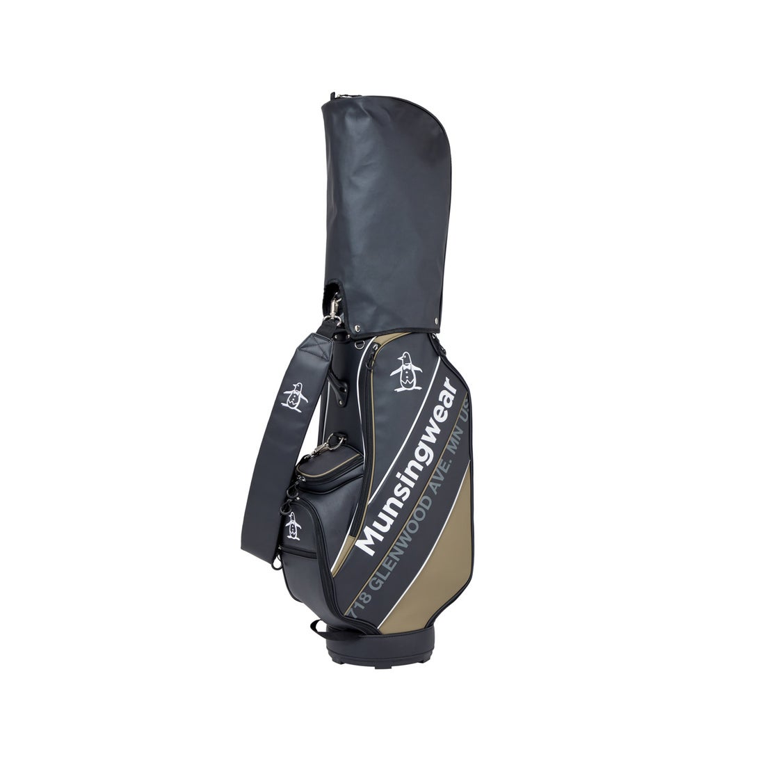 マンシングウェア MUNSINGWEAR キャディバッグ （ブラック×カーキ