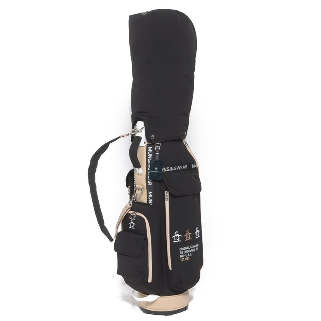 MUNSINGWEAR 布帛素材軽量キャディバッグ(2.5kg/8.5型/5分割/46インチ