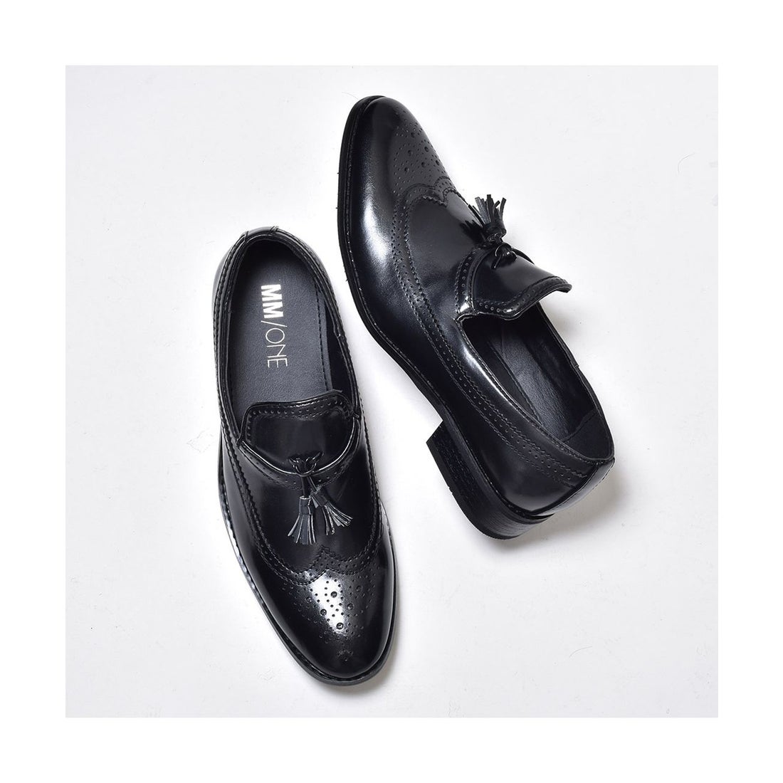 エムエムワン MM/ONE ウィングチップタッセルローファービジネス