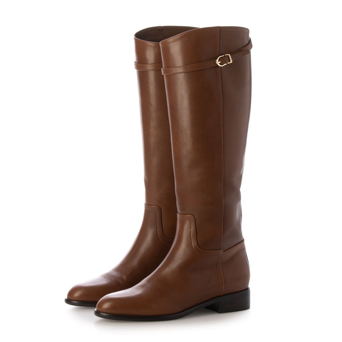 MODE ET JACOMO ベルト付きロングブーツ （ブラウン） - ファッション