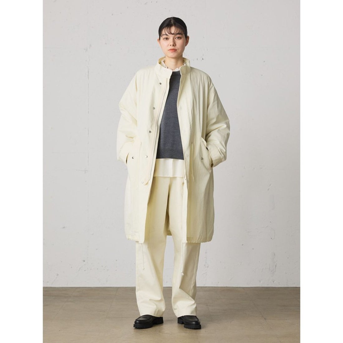 ミディウミ MidiUmi MidiUmi ライナー付きフィールドコート （ブラック