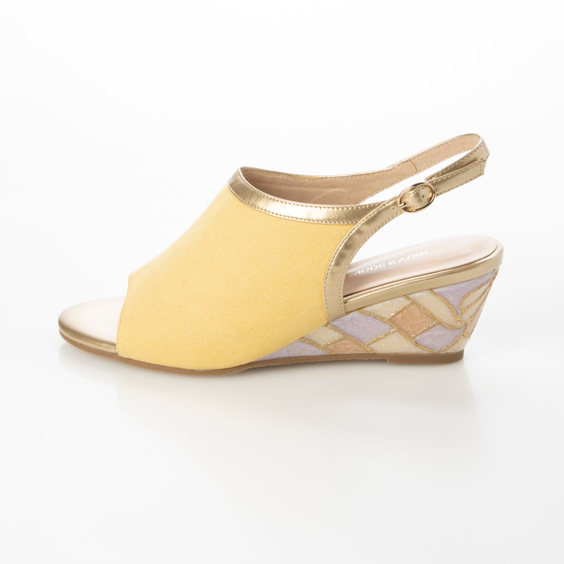 シェルヒールカバードサンダル 21478 （ライトイエローS） -モード