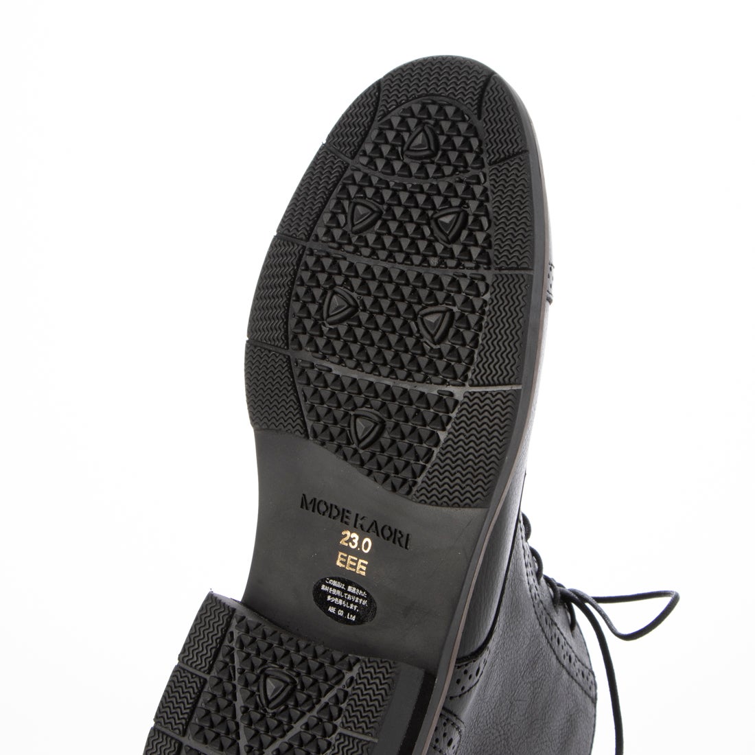 本革】【3E】メダリオンレースアップブーツ 6712 （ブラック） -モード