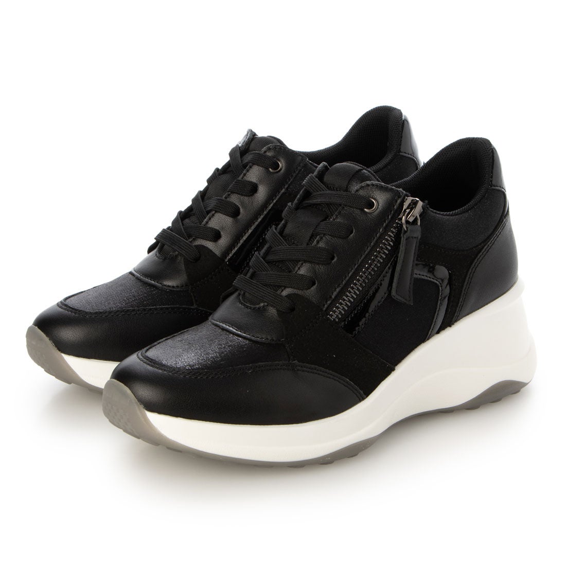 厚底ヒールアップスニーカー 21509 （ブラック） -モードカオリ MODE