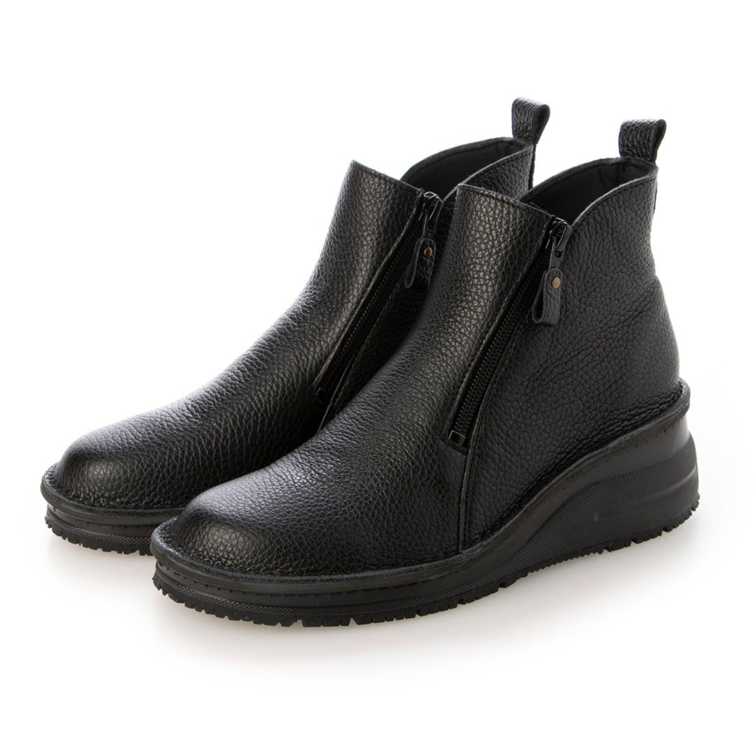 本革】 【4E】撥水サイドファスナーブーツ 6123 （ブラック） -モード