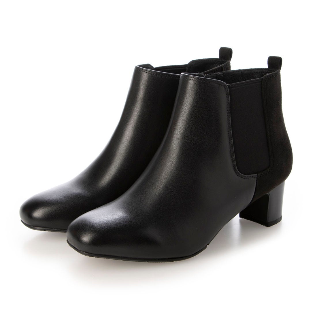 本革】 サイドゴアブーツ 16260 （ブラック） -モードカオリ MODE