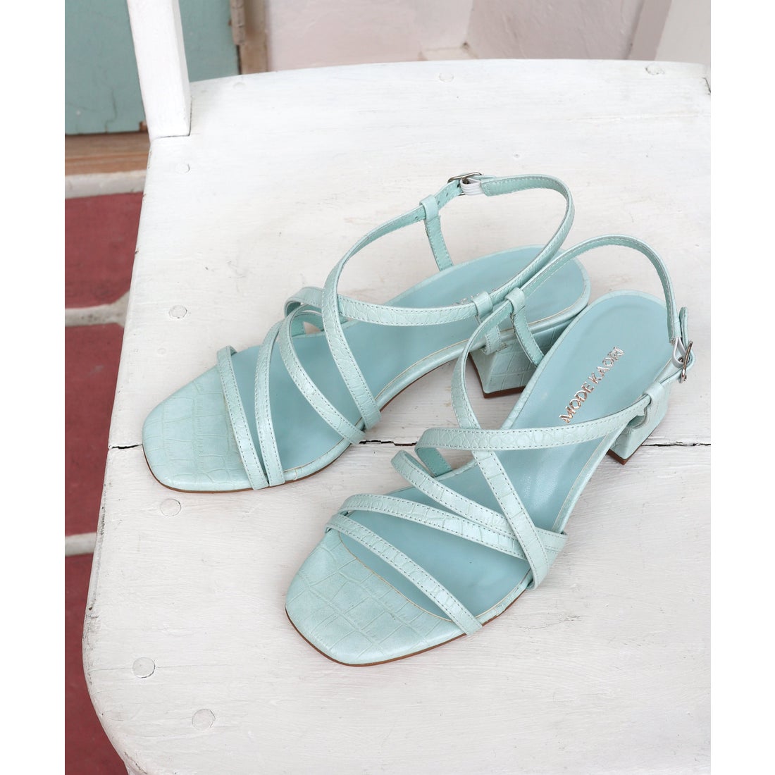 ヒールサンダル 8273 （ミントグリーン） -モードカオリ MODE KAORI