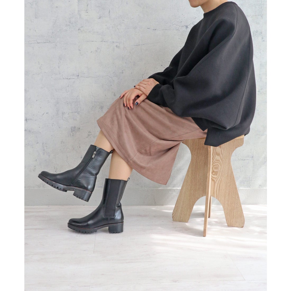 モード カオリ MODE KAORI 【本革】 チェルシーブーツ 21440