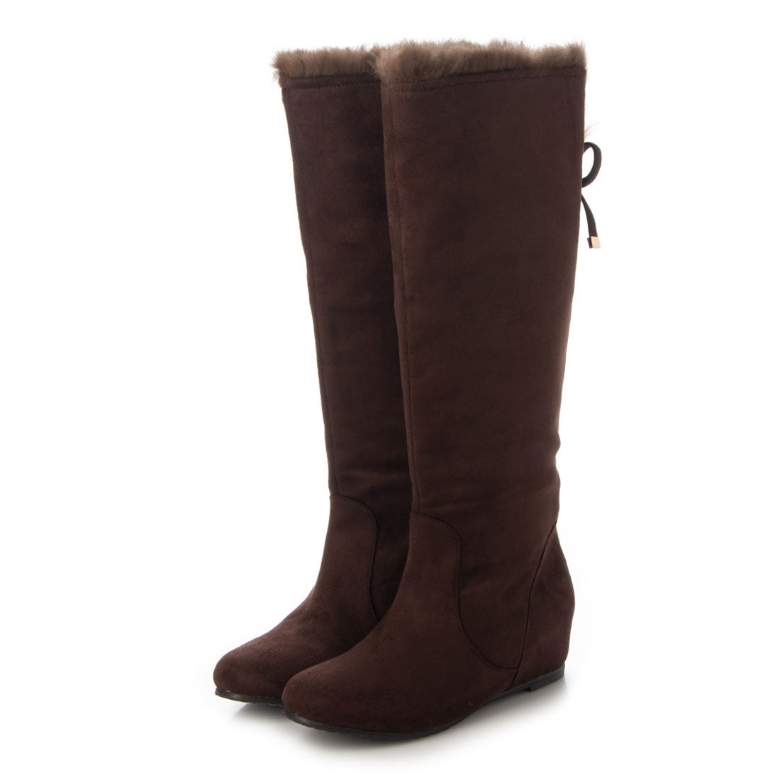 ロングファーブーツ 82204 （ダークブラウン） -モードカオリ MODE
