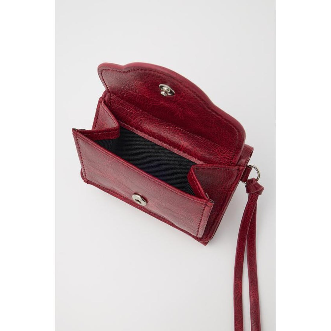 マウジー MOUSSY HEART FLAP ミニウォレット （BLK） - ファッション