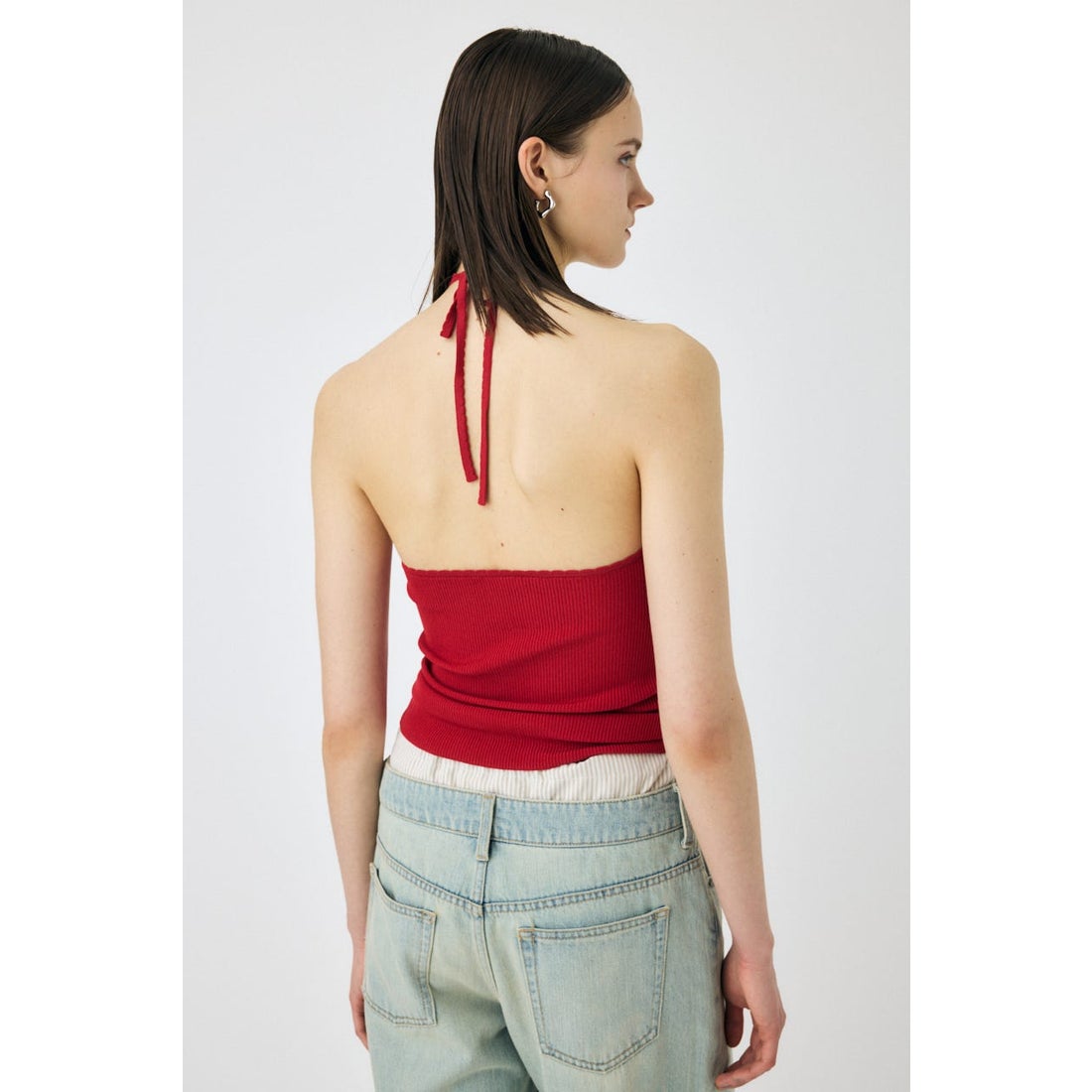 MOUSSY HALTER KNIT キャミ RED -靴＆ファッション通販 ロコンド〜自宅