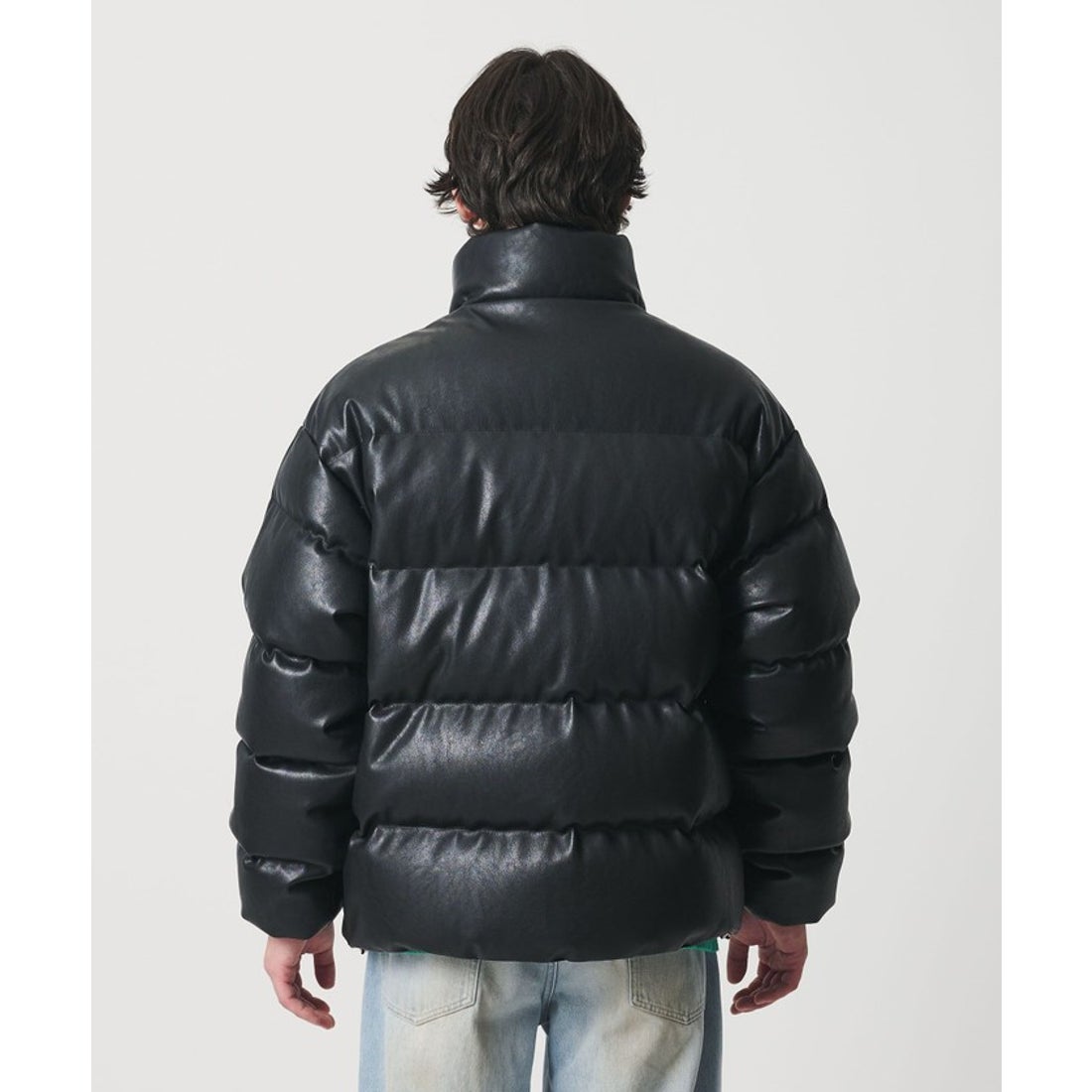 モンキータイム monkey time レザーライク ダウン ジャケット （BLACK