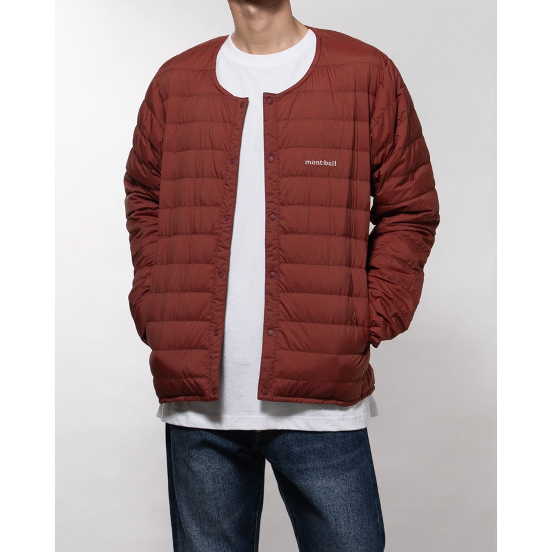 モンベル mont-bell ダウンジャケット （ワインレッド