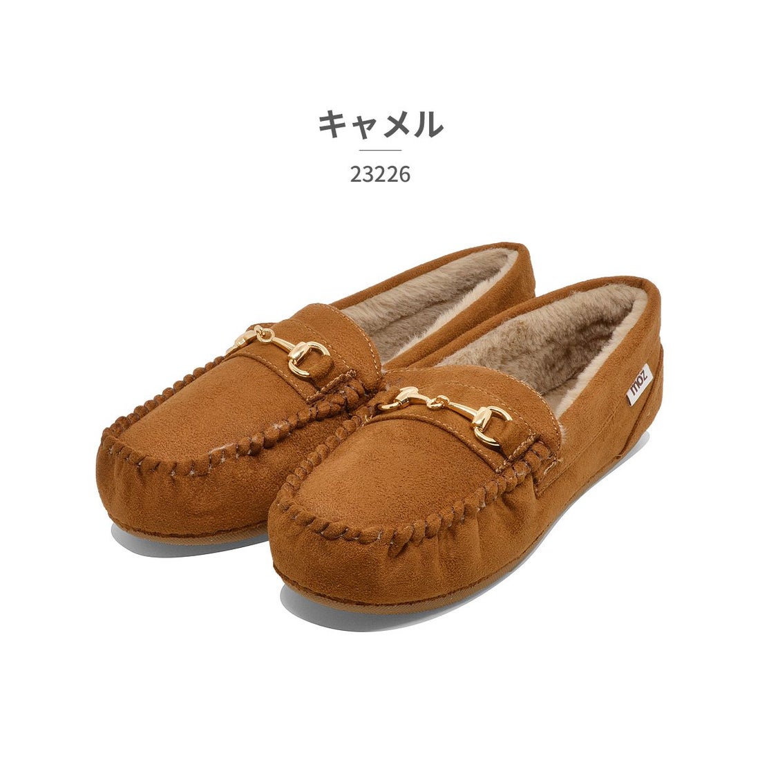 モズ moz レディース シューズ モカシン 23226 (ブラウン) -waja bazar