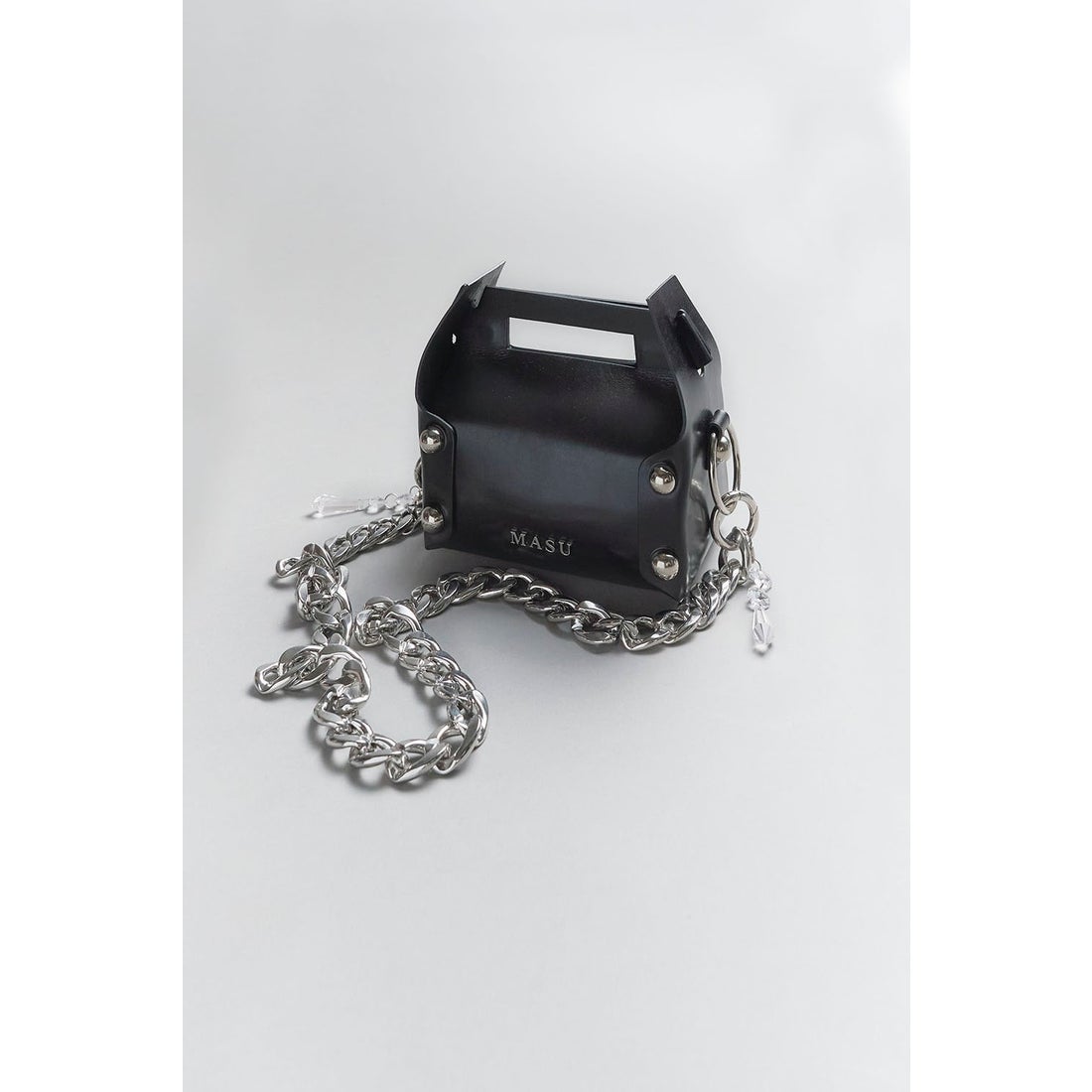 エムエーエスユー MASU Leather Cake Mini Bag （BLACK