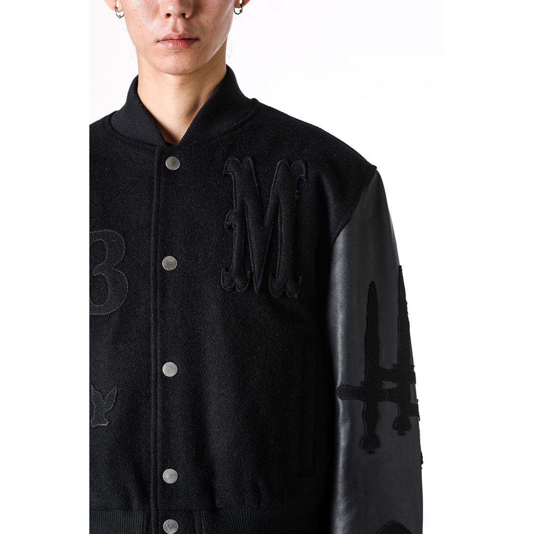 エムエーエスユー MASU Masu Varsity Jacket （BLACK） - ファッション