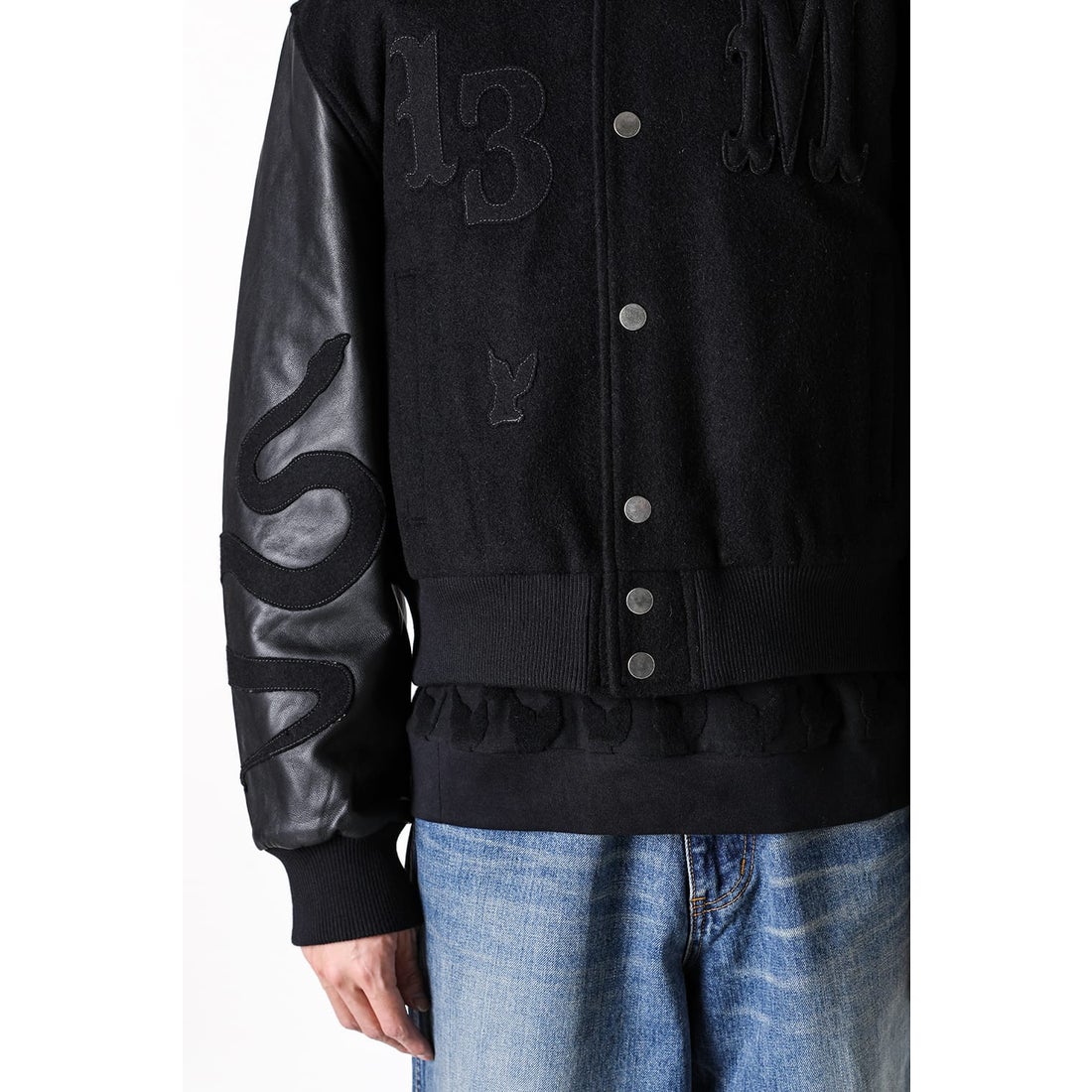 エムエーエスユー MASU Masu Varsity Jacket （BLACK） - ファッション
