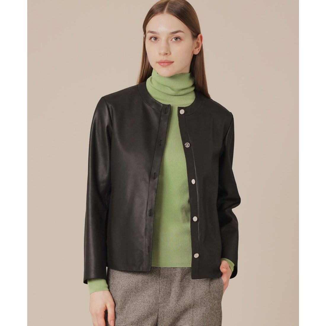 マッキントッシュ ロンドン MACKINTOSH LONDON ノーカラーレザー