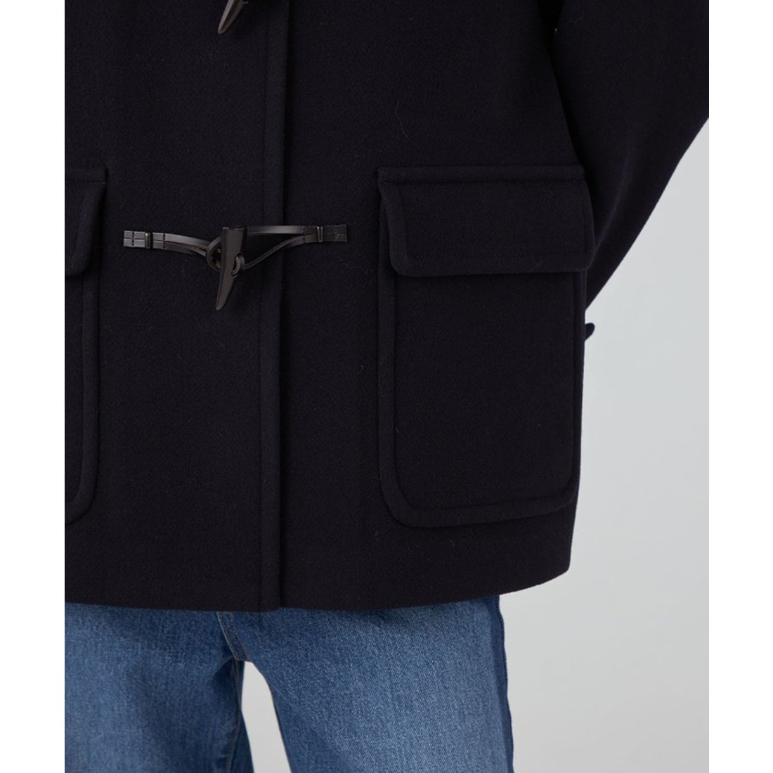 マカフィー MACPHEEウールナイロンメルトン ダッフルショートコート